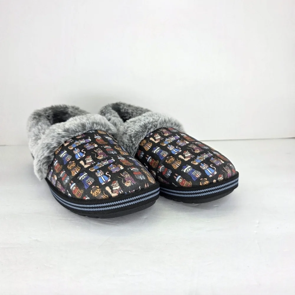 Skechers BOBS Too Cozy Cat Ages Slippers Colorful Cats Multicolor Women’s Size 8 - Picture 6 of 15